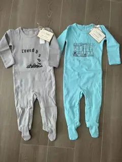 L’ovedbaby ラブドベビー 足付きロンパース 2枚セット 3-6ヶ月のサムネイル