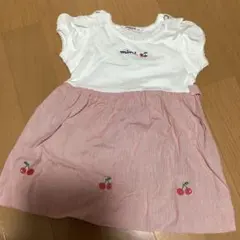 familiar ファミリア さくらんぼ柄 ワンピース 80cm