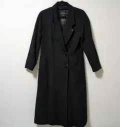 ぷ*】様 2月末まで　カシミヤ100% ロングコート　チェスターコート　 濃黒