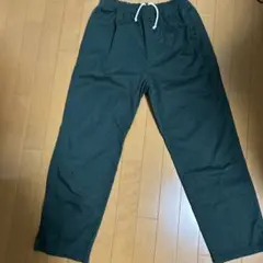 ダークグリーン コットン イージーパンツ