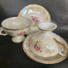 ꧁ 足付きカップandソーサー2客セット꧂