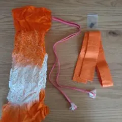 帯揚げ しぼり 重ね衿 帯締め オレンジ ピンク 絹 昭和レトロ