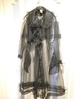 noir kei ninomiya チュールトレンチコート　黒 XSのサムネイル