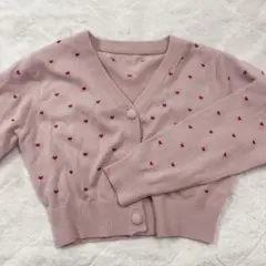 evelyn ハートカーディガン ピンク エブリン