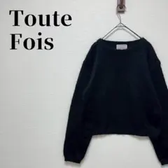 トゥトゥフォワ　クルーネック　ニットプルオーバー　ブラック　サイズM　カジュアル