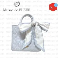 【 Maison de FLEUR 】スカーフ付リボンキルティング2Wayバッグ