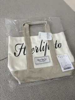 Herlipto ハリプ トートバッグ White 新宿ルミネ 限定品 - メルカリ