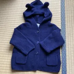 baby GAP フード付きニットセーター 6-12ヶ月 ネイビー