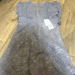 【新品未使用】水色　レース ドレス フリル付き