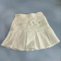 インパン裏地付きラメツイードプリーツミニスカート 【GRL at2353】