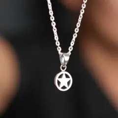 シルバー925 ネックレス メンズ 星 スターリングシルバー スターマーク