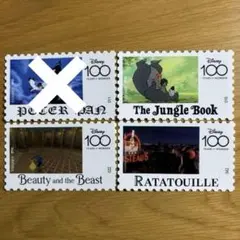 ディズニー100 トレーディング切手型ステッカー 3枚セット
