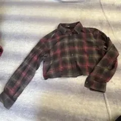 GU チェック柄 ショートシャツ M