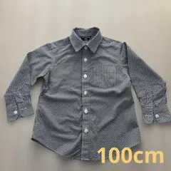 キッズ　男の子　シャツ　ギンガムチェック　卒園式　入学式　フォーマル