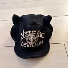 【美品】HYSTERIC MINI 悪魔の角付きキャップブラック48㎝デビルキン