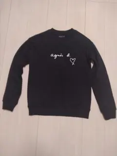 限定デザイン　ハート　agnès b. ブラック スウェット 4