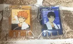 ハイキュー!! 日向翔陽 影山飛雄 トレーディング銭湯錠風キーホルダー　極楽湯