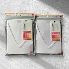 新品未開封　UNIQLO ヒートテック　メンズ　VネックT 九分袖　ホワイト