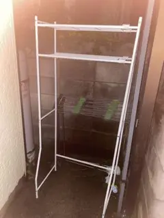 ホワイト ランドリーラック