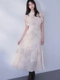 snidel Sustainableプリーツプリントワンピース