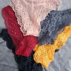 Lサイズ 透け感 セクシーショーツ 5枚セット