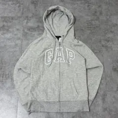 【y2k/00s】GAP ギャップ ジップパーカー グレー XS アーチロゴ