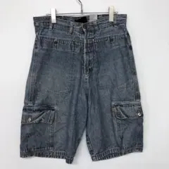 DAMANI DADA 90sヒップホップ古着 Wウエスト デニムカーゴショーツ