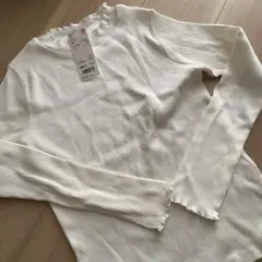 リブフリルハイネック