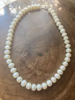淡水パールネックレス　大粒　本物