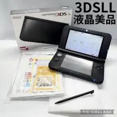 【液晶美品☆】任天堂 3DSLL ブラック 外箱 純正タッチペン 動作確認済み