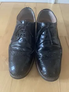 Fabio Rusconi ブラック レザー ウィングチップ