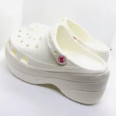 厚底 サンダル ホワイト ヒール 10cm クロックス