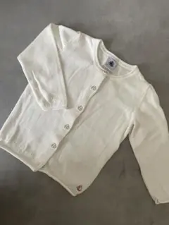PETIT BATEAU ホワイトカーディガン 86cm
