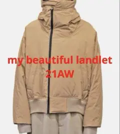 【21AW my beautiful landlet ショートダウン ベージュ】のサムネイル