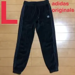 adidasOriginalsベロアジャージパンツLレディースBLACK送料込み