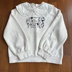 フリル付き襟 ホワイト トレーナー　（メゾピアノ）