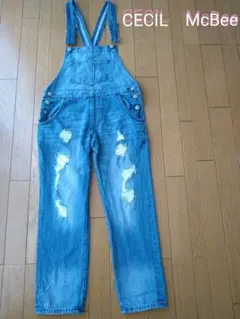 CECIL McBEE セシルマクビー サロペット ダメージデニム ほぼ未使用