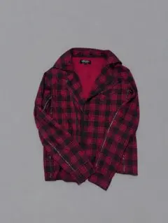 in the attic archive チェックライダースジャケット ジップ