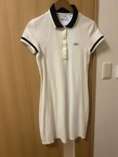 French LACOSTE ポロワンピース 半袖 ホワイトのサムネイル