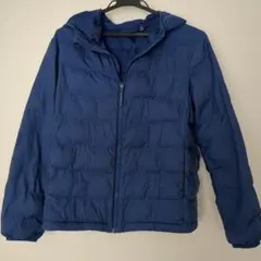 青い中綿コート サイズ150 フード付き