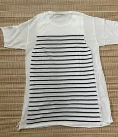 T by ALEXXANDER WANG 半袖Tシャツ ボーダー 白×黒のサムネイル