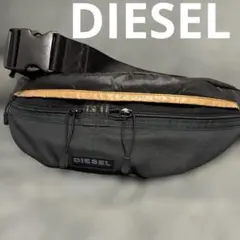 diesel ショルダーバッグ　黒　茶ライン