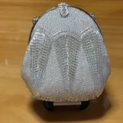 LUMY ルミーはしもと ビーズ ハンドバッグ　シルバー　セレモニー　レトロ