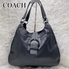 極美品 COACH コーチ ソーホー ラージ ホーボー トートバッグ ブラック