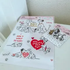 2点セット　101 【101匹わんちゃん】　ビッククリアステッカー・刺繍ワッペン