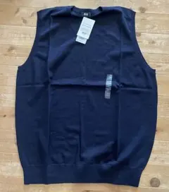 UNIQLO ユニクロ エクストラファインメリノウール Vネックベスト XL