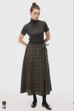 coca チェック柄ラップスカート　Mサイズ　カラーA