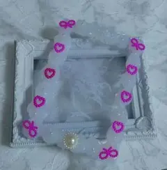 ハンドメイド　硬質ケース　ブロマイドケース　ホイップデコ　推し活　クリア　ピンク