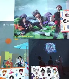 一番くじ ミセスグリーンアップル クリアファイル ステッカー 3種