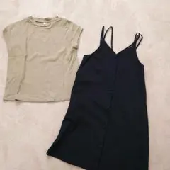 130サイズ ノースリーブトップスとワンピースセット